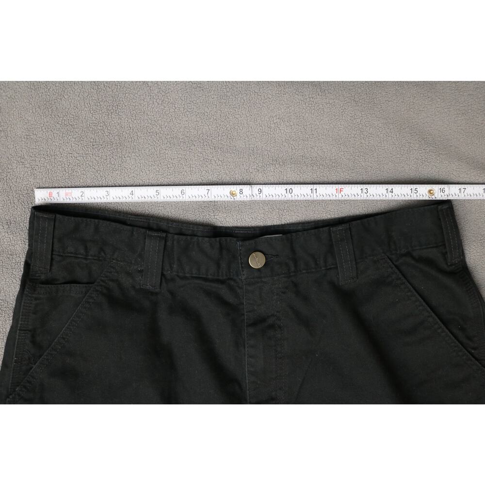 CARHARTT Pants Mens 36x29 Black Washed Loose Original Fit Workwear - Picture 7 of 13